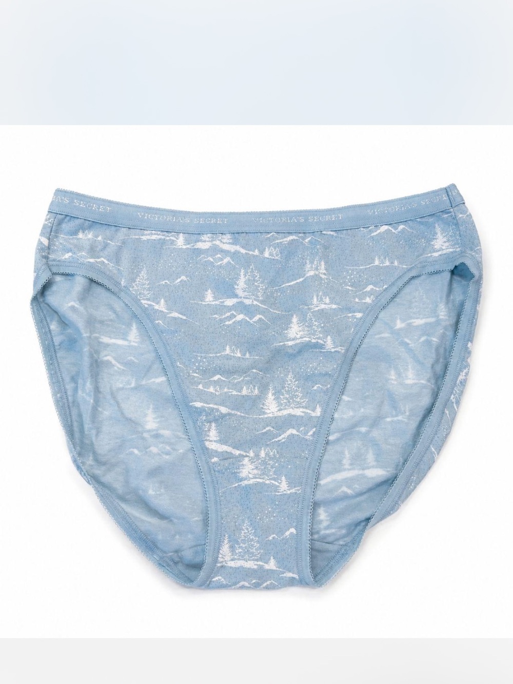 Vintage Y2K Victoria's Secret Cotton High Leg Winter Print Panties NWT Size S